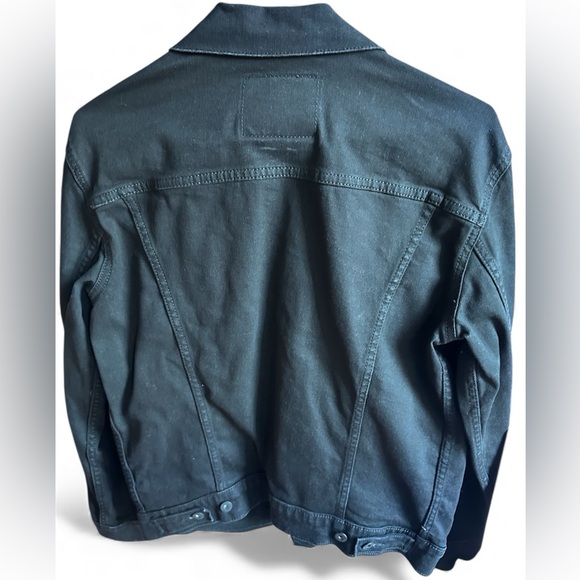Levi's Mens Premium Black Denim Trucker Jean Jacket Size Medium - Picture 4 of 4